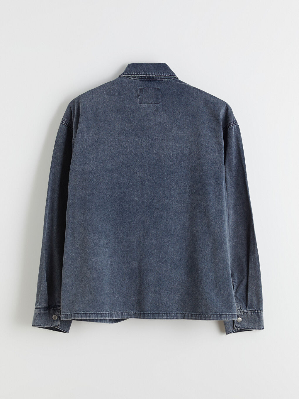 Regular Fit Long Sleeve Men's Denim Shirt-5