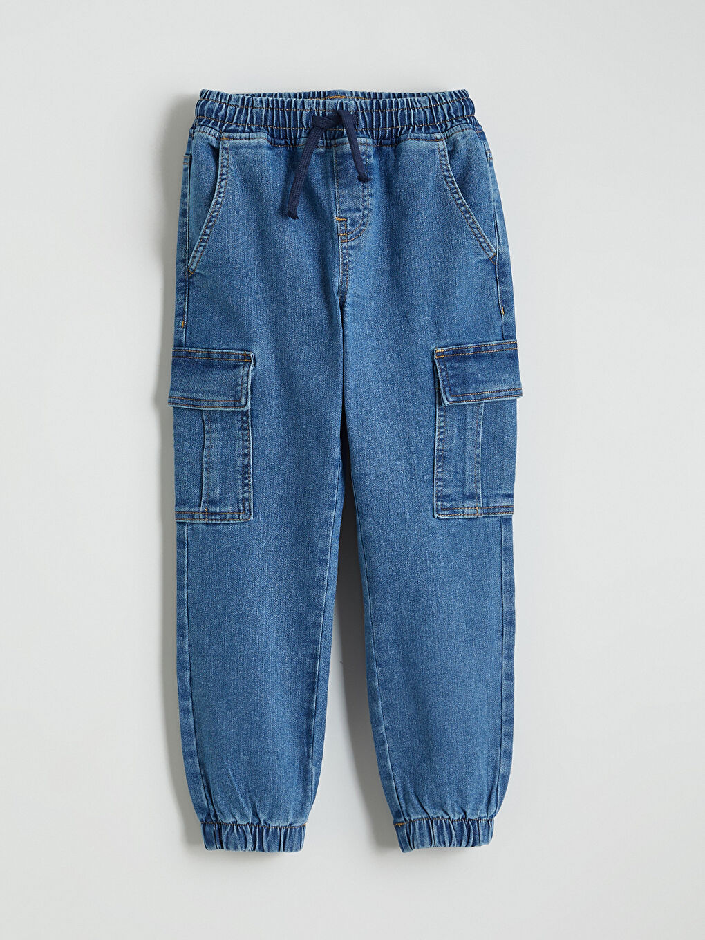 Серпімді белдік ұлдарға арналған карго джинс шалбар