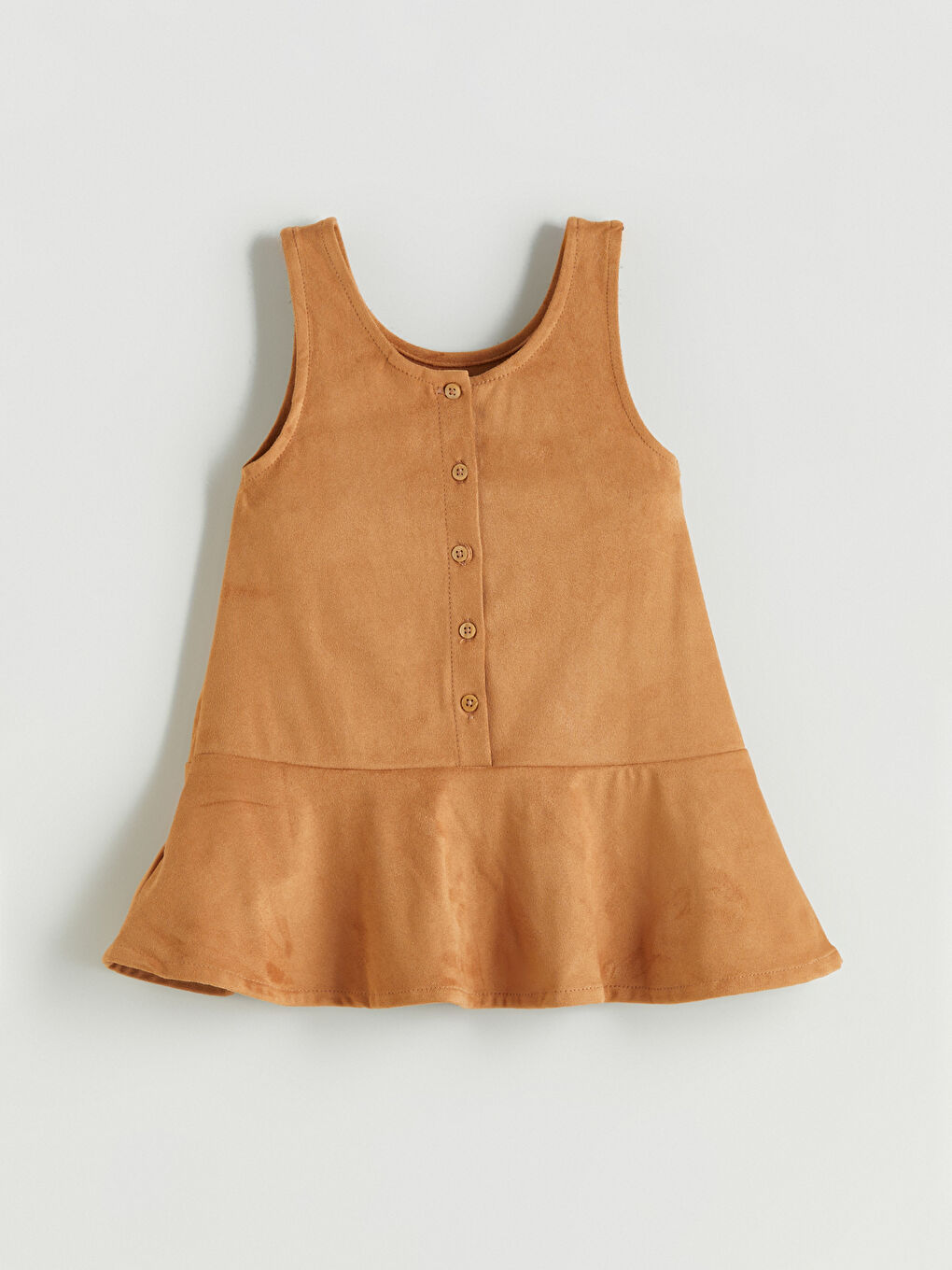 Crew Neck Dobby Sleeveless Girls' Dress