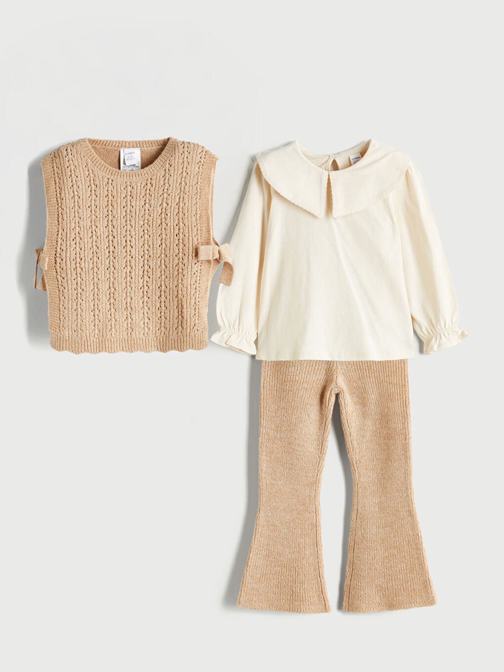LCW Kids Crew Neck Girls' Set 3-Piece -W5AO31Z1-FDP