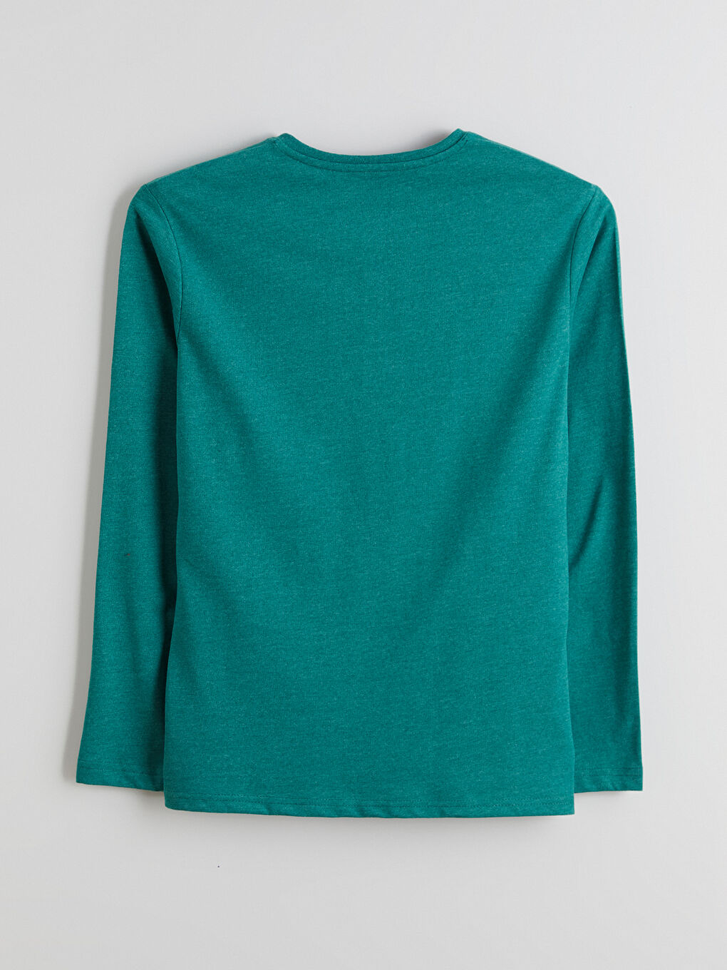 Sarı Bisiklet Yaka Uzun Kollu Erkek Pijama Üst-5