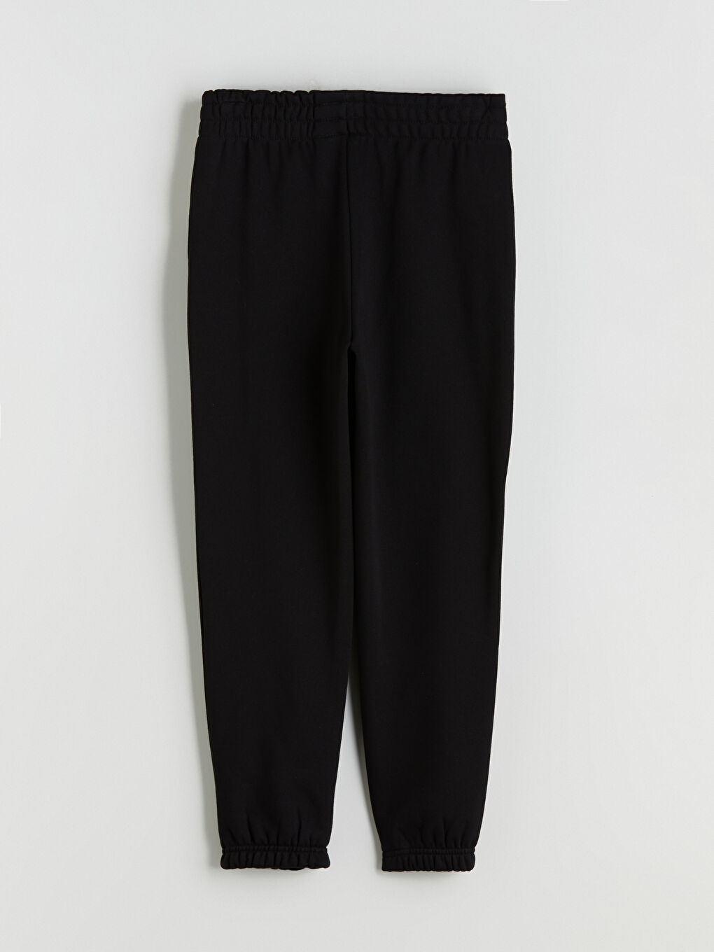 Siyah Beli Lastikli Kadın Kalın Jogger Eşofman Altı-6