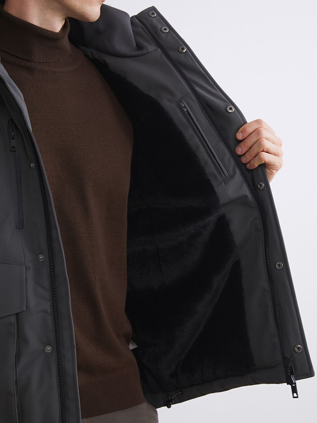 Мужская парка стандартного кроя с капюшоном-2