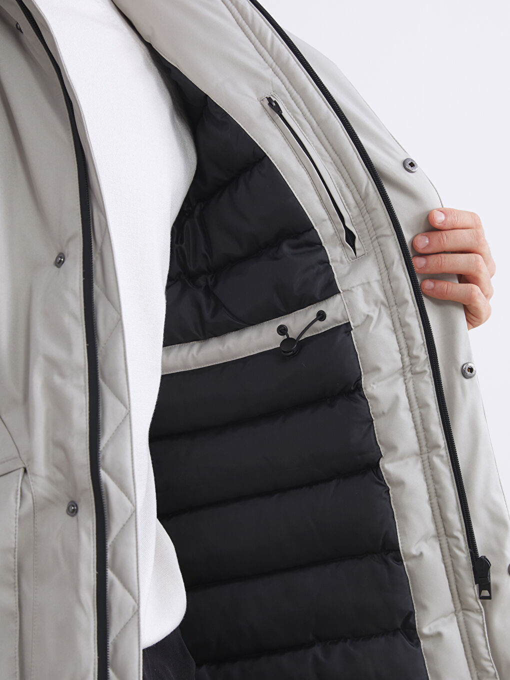 Мужская парка стандартного кроя с капюшоном-1