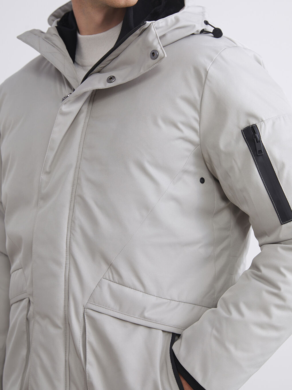 Мужская парка стандартного кроя с капюшоном-2