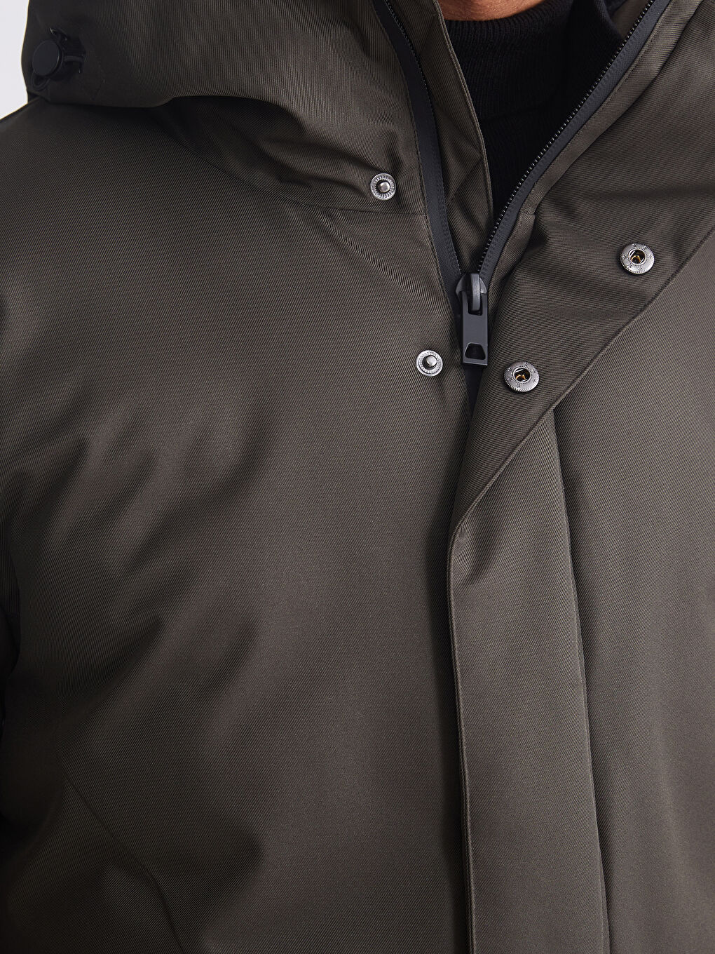 Ерлерге арналған стандартты пішім капюшонды парка пальтосы-3