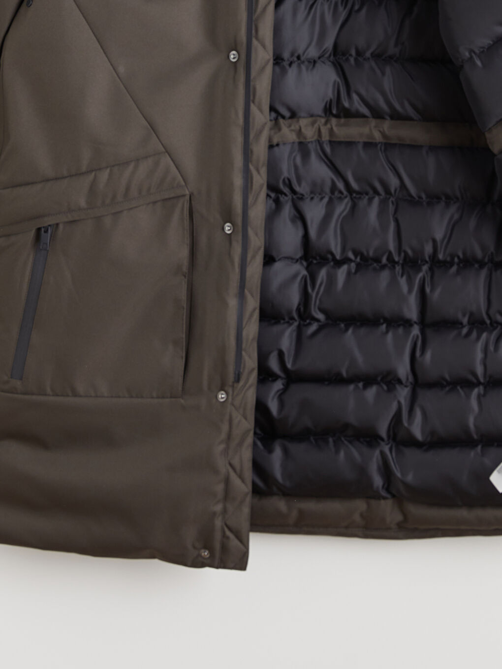 Ерлерге арналған стандартты пішім капюшонды парка пальтосы-7