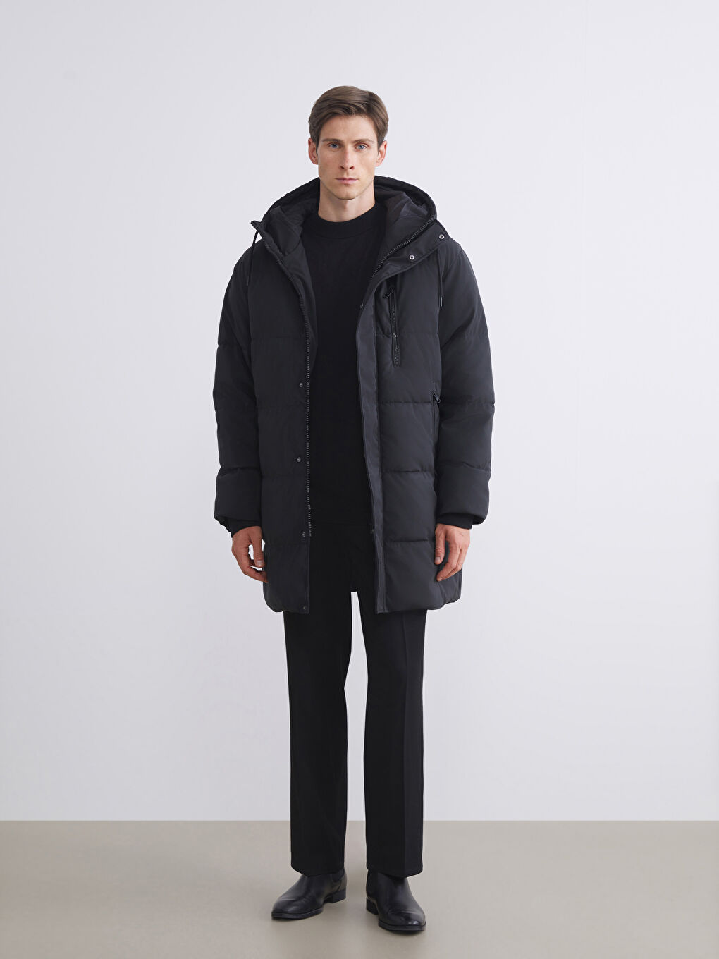 Мужская парка стандартного кроя с капюшоном-1