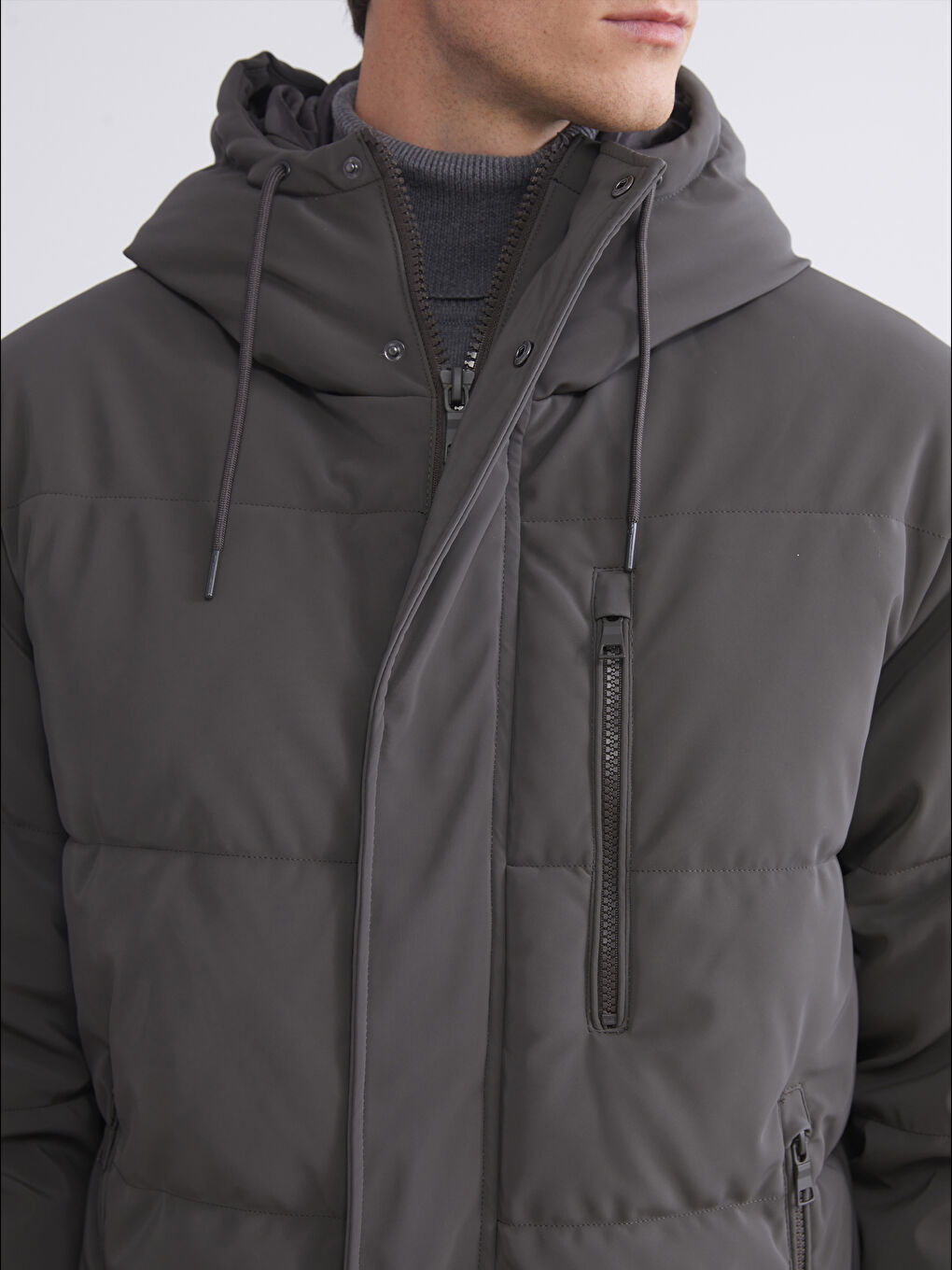 Мужская парка стандартного кроя с капюшоном-2