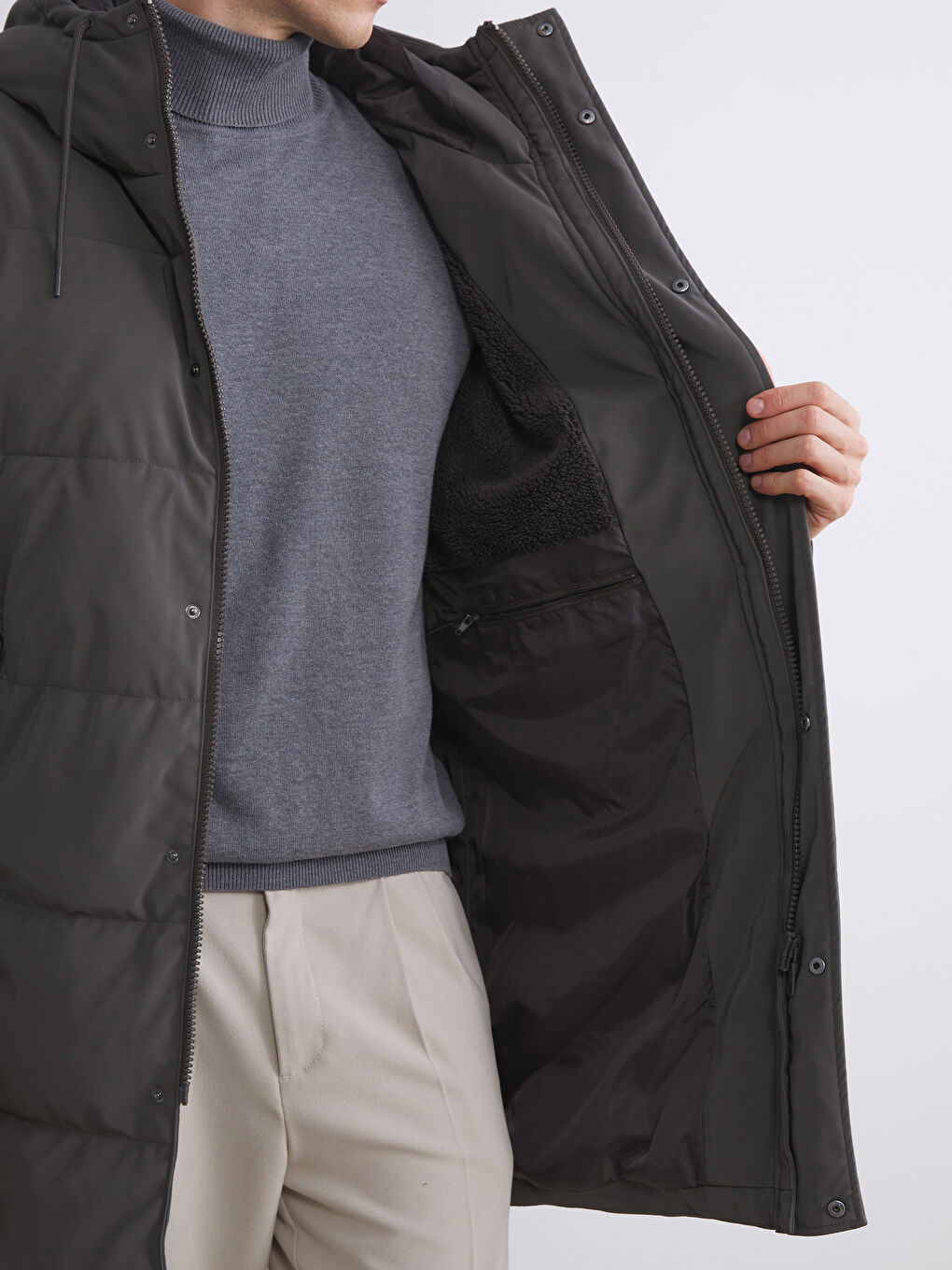 Мужская парка стандартного кроя с капюшоном-3