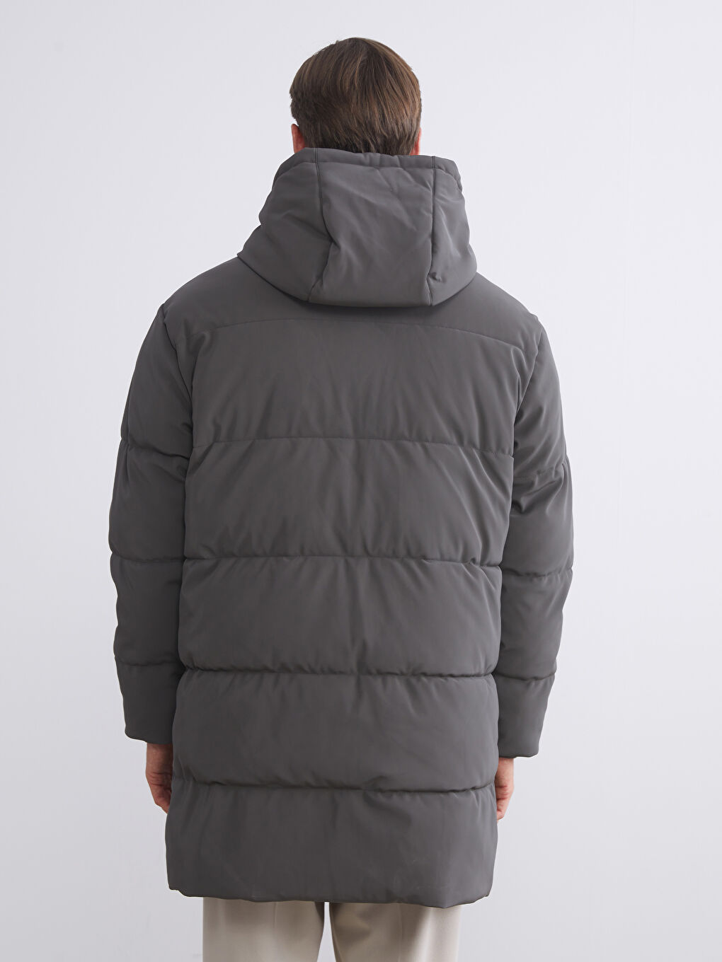 Мужская парка стандартного кроя с капюшоном-4