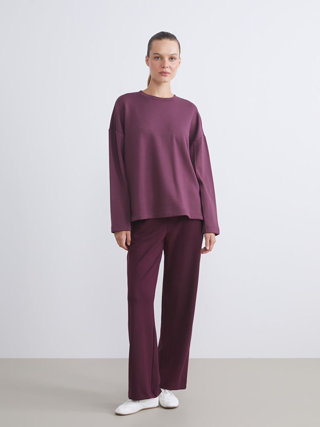Crew Neck Oversize Women's Sweatshirt-1