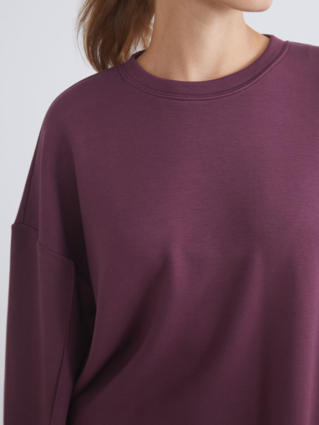 Crew Neck Oversize Women's Sweatshirt-2