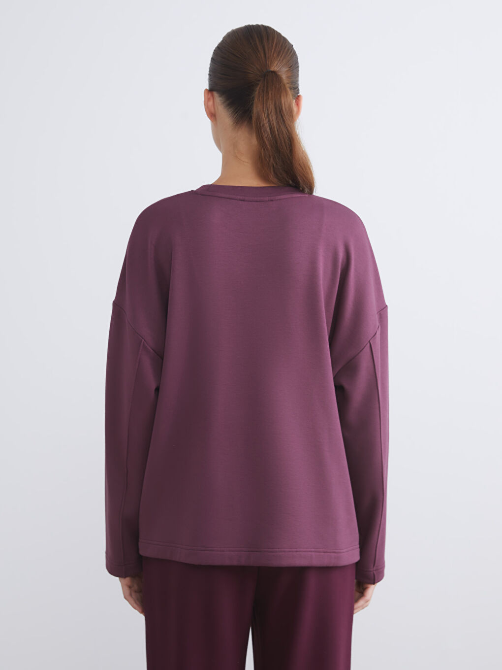 Crew Neck Oversize Women's Sweatshirt-3