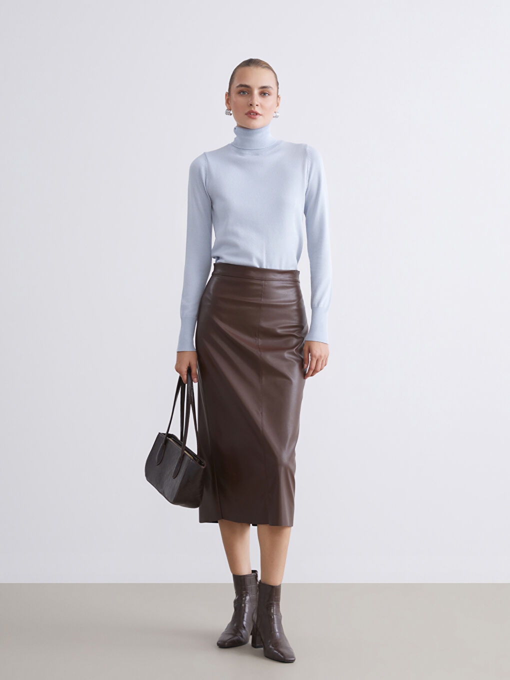 Turtleneck Women's Knitwear Sweater-1
