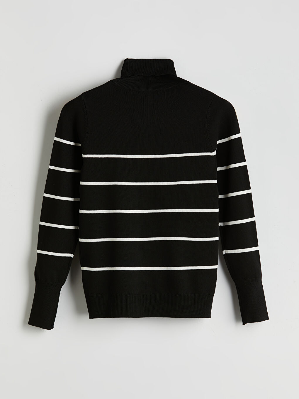 Turtleneck Striped Women's Knitwear Sweater-5