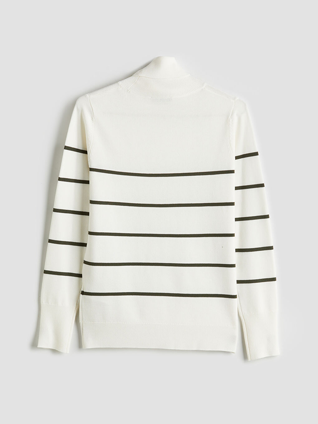 Turtleneck Striped Women's Knitwear Sweater-5