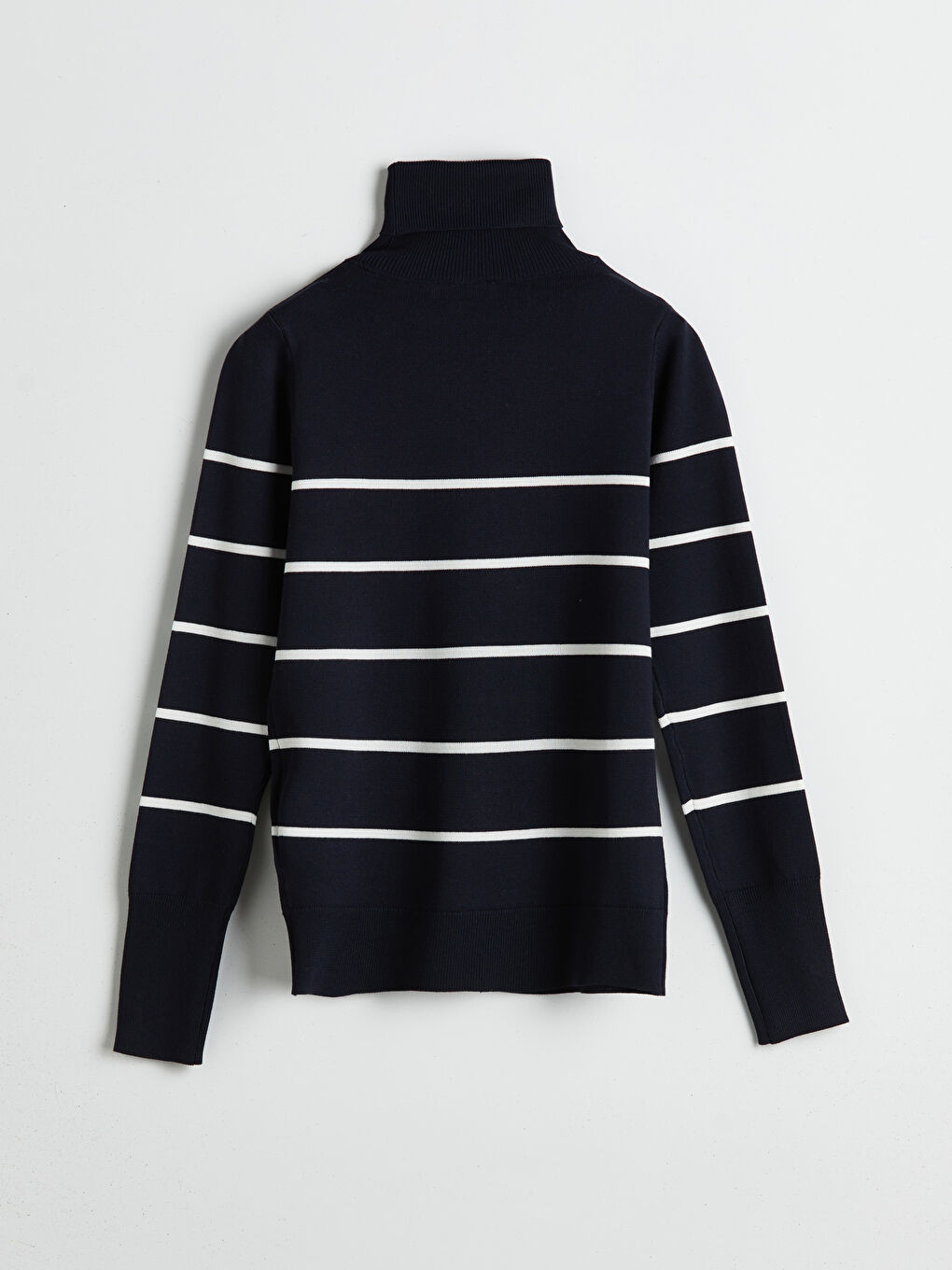 Turtleneck Striped Women's Knitwear Sweater-5