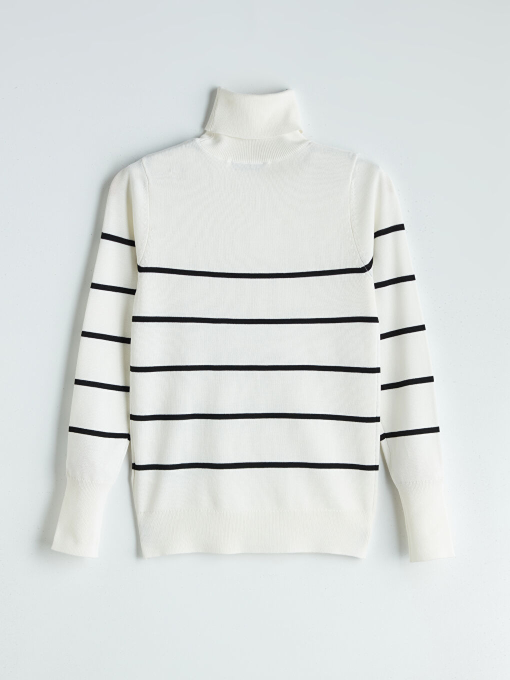 Turtleneck Striped Women's Knitwear Sweater-5