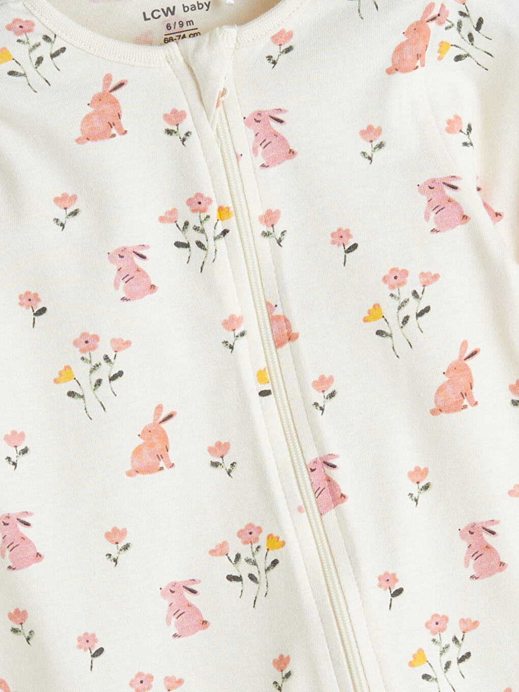 მრგვალი საყელო ნაბეჭდი ახალშობილი გოგონებისთვის კომბინიზონი-1