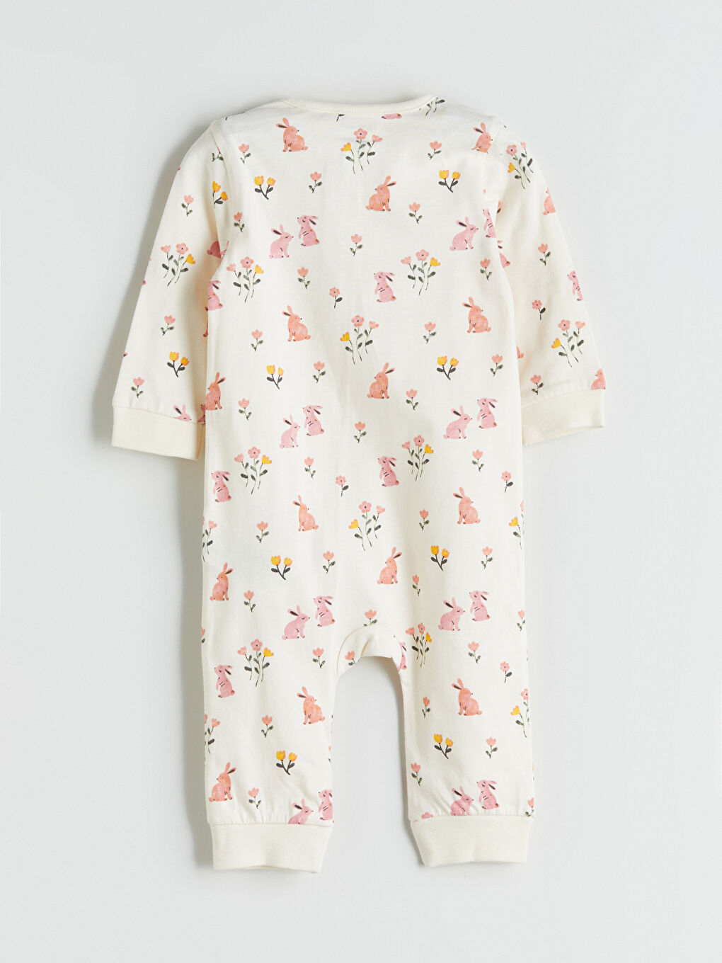 მრგვალი საყელო ნაბეჭდი ახალშობილი გოგონებისთვის კომბინიზონი-2