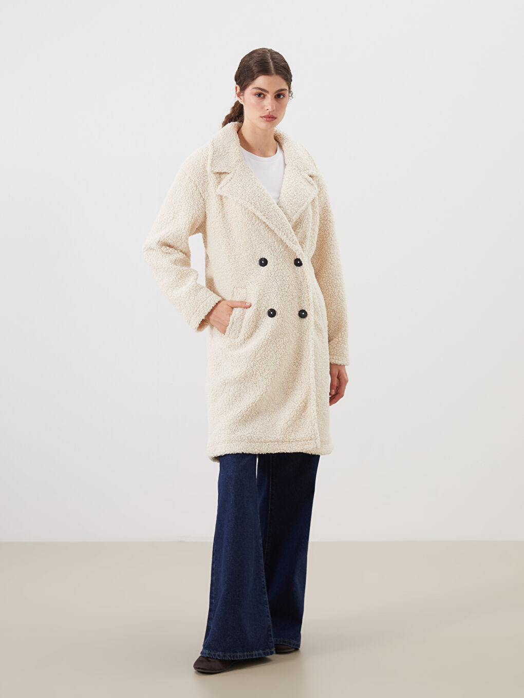 Woman BEIGE Overcoat-1