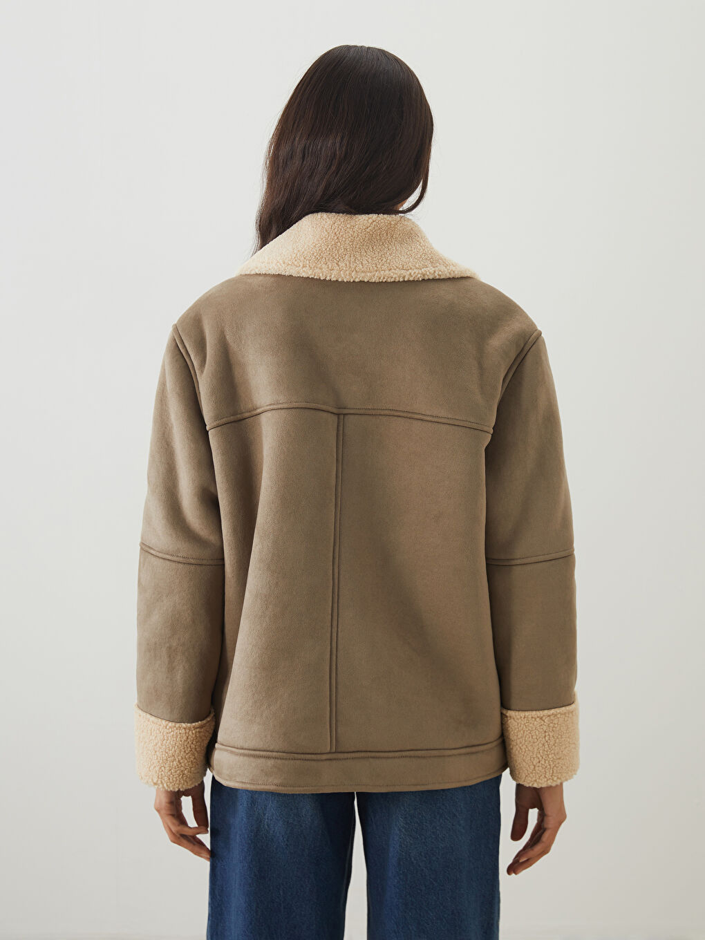 LCW Modest Woman BROWN Coat -W5AP54Z8-EHW