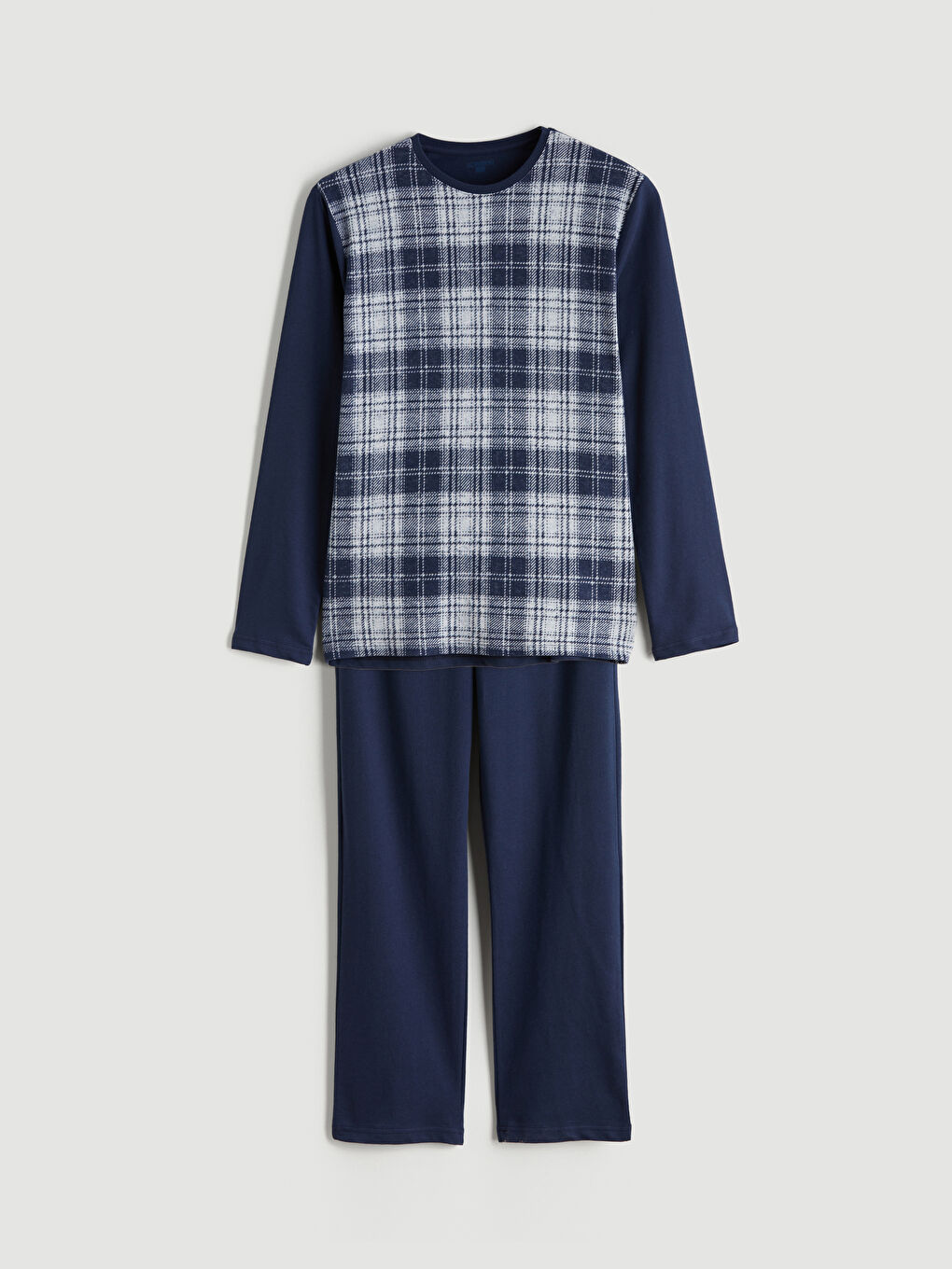 Lacivert Standart Kalıp Desenli Erkek Eşofman Takımı-4