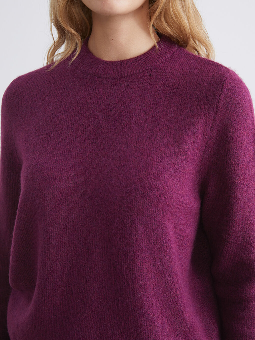 Crew Neck Women's Knitwear Sweater-2