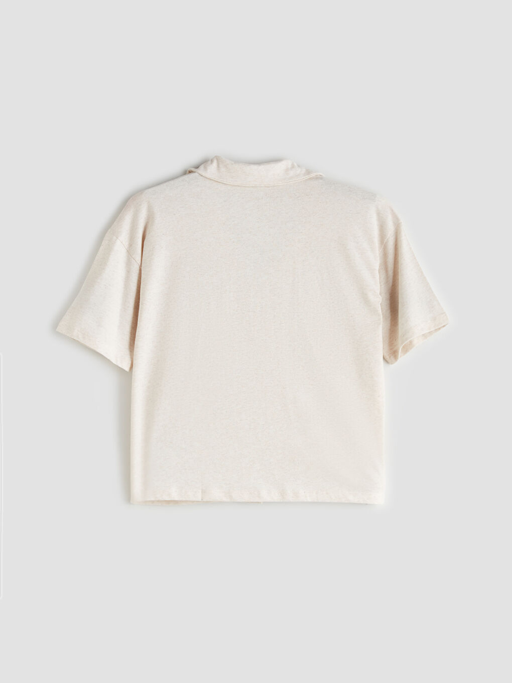 Bej Gömlek Yaka Ayı Teddy Baskılı Kadın Pijama Üstü-1