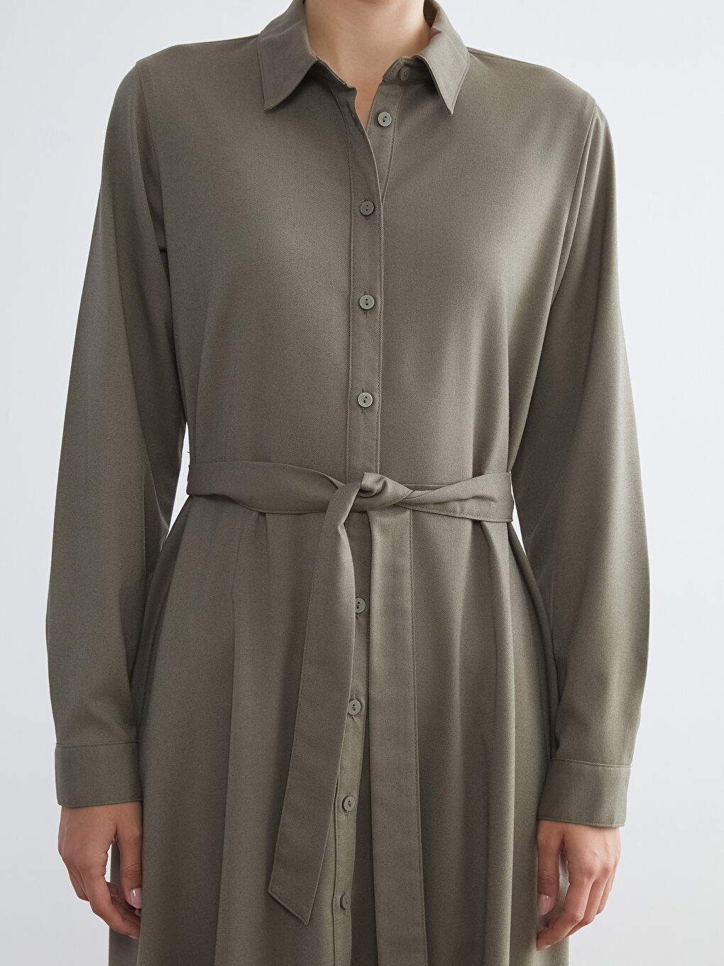 Belted Shirt Dress-2