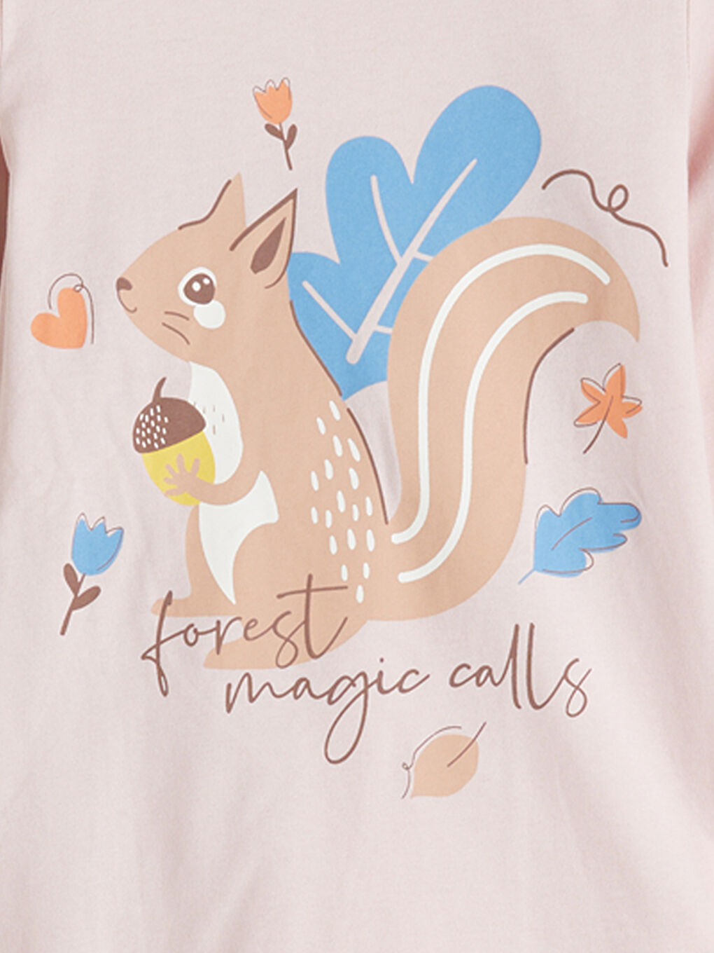 Crew Neck Girls' Pyjama Set-2