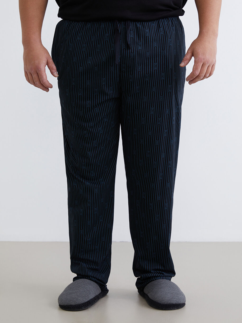 Lacivert Standart Kalıp Erkek Pijama Alt-5