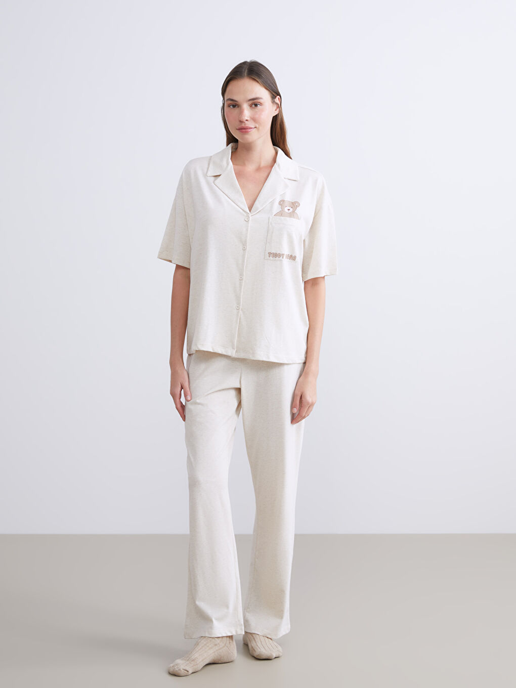 Woman BEIGE Pyjama Set-1