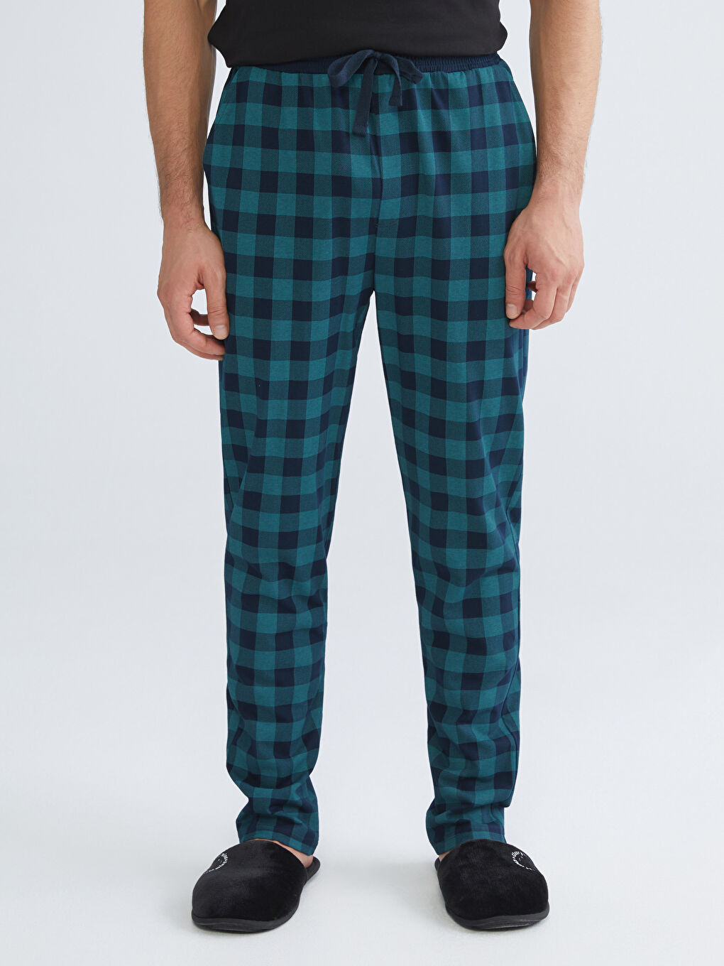 Regular Fit Plaid Men's Pyjama Bottoms-1