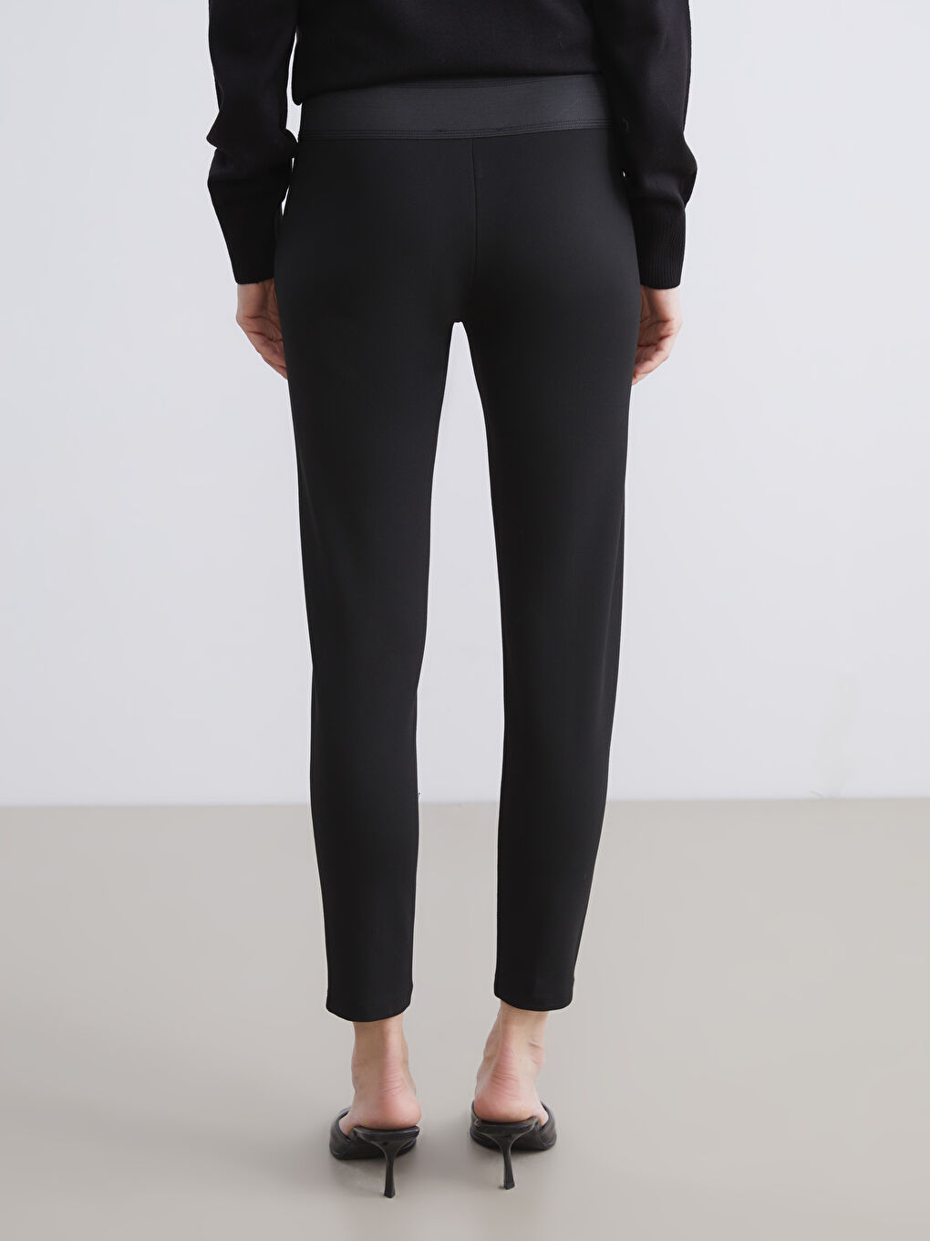 Elastic Waist Extra Slim Fit Women's Trousers-6