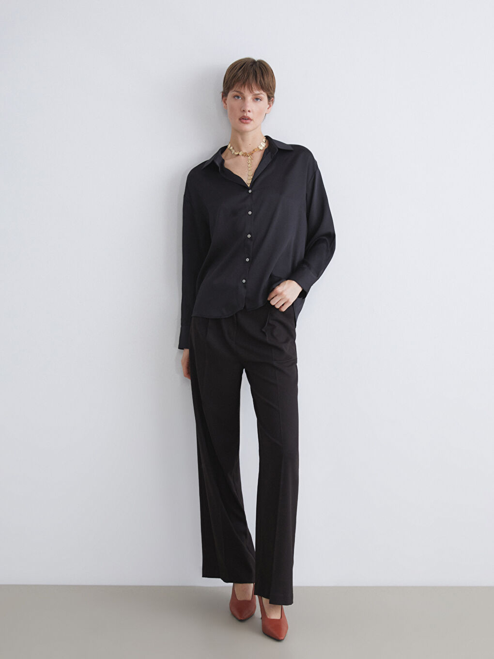 LCWAIKIKI Classic Loose Fit Women's Trousers -W5AR60Z8-CVL
