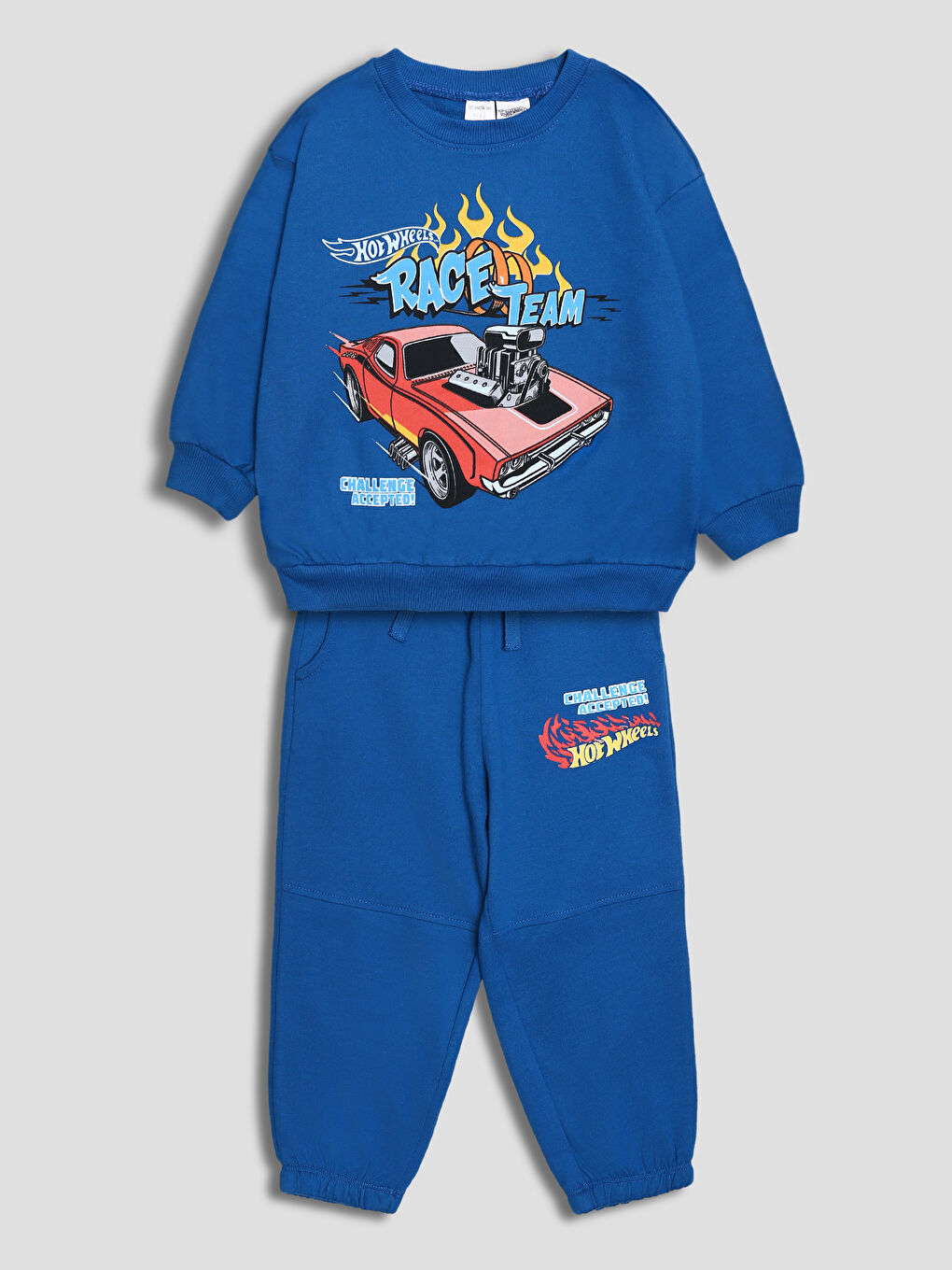 Hot Wheels Printed Boys' Sweatshirt And Sweatpants Set (2 Pieces)