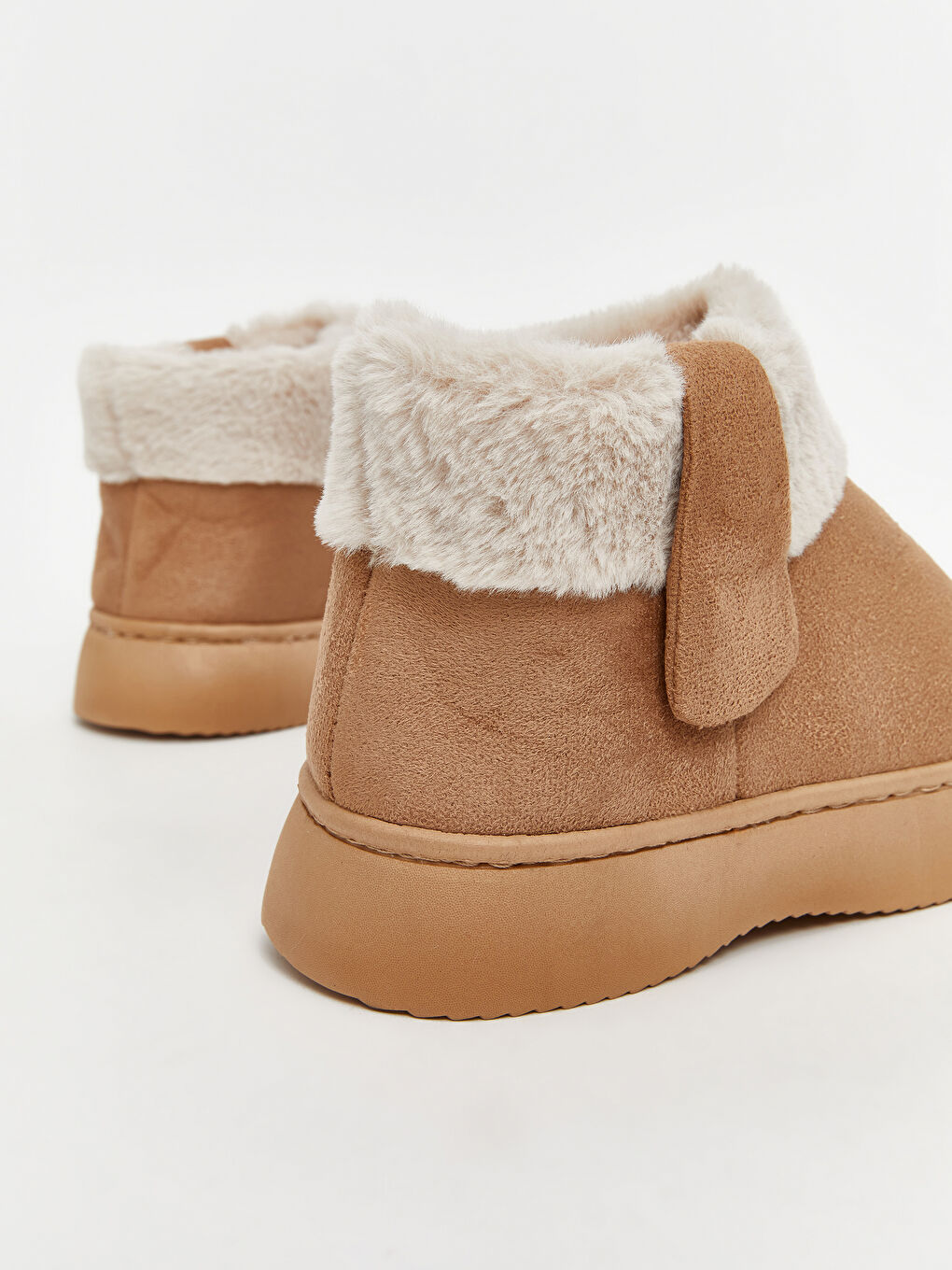 Self Patterned Plush Women's House Boots-4