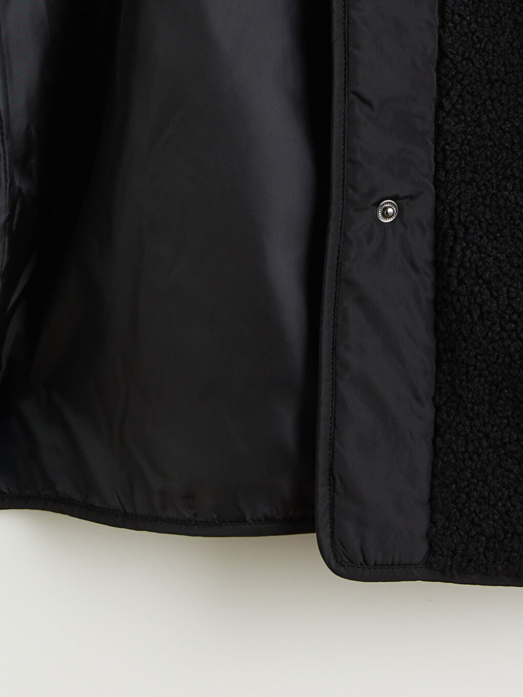 Siyah Kapüşonlu Oversize Kadın Teddy Kaban-7