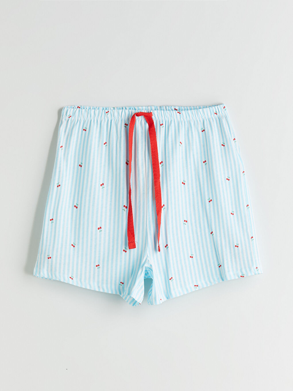 Еластичні з принтом короткі піжамні низи для жінок-6