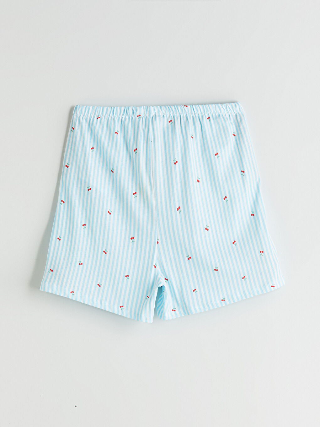 Еластичні з принтом короткі піжамні низи для жінок-7