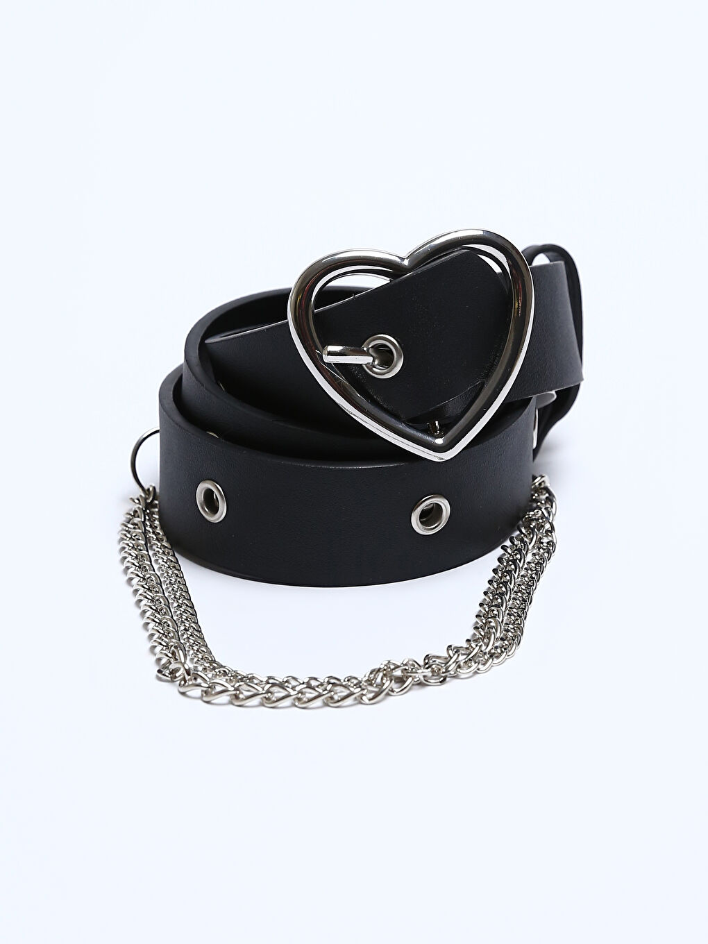 Heart Buckle Faux Leather Girls' Belt