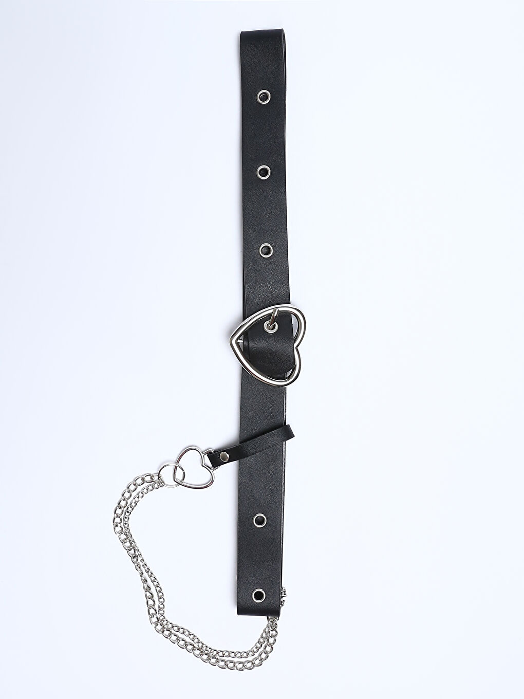 Heart Buckle Faux Leather Girls' Belt-1