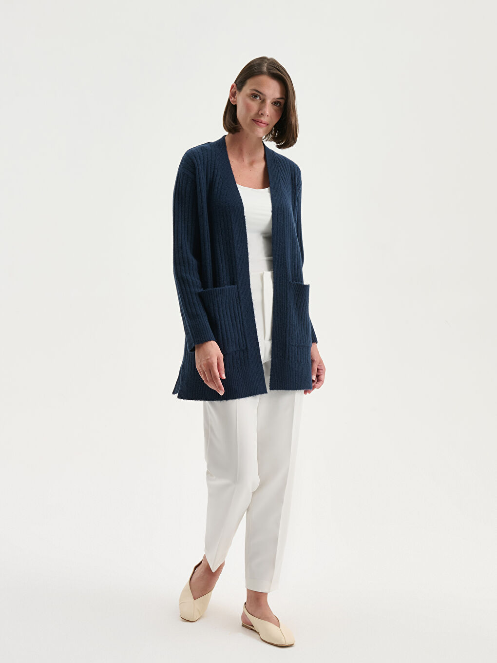 Shawl Collar Women's Knitwear Cardigan-1