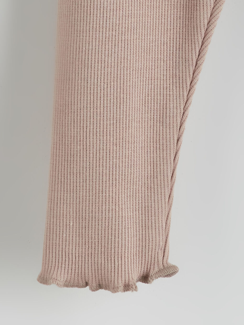 Kahverengi Fırfır Detaylı Kız Bebek Fitilli Tayt-2