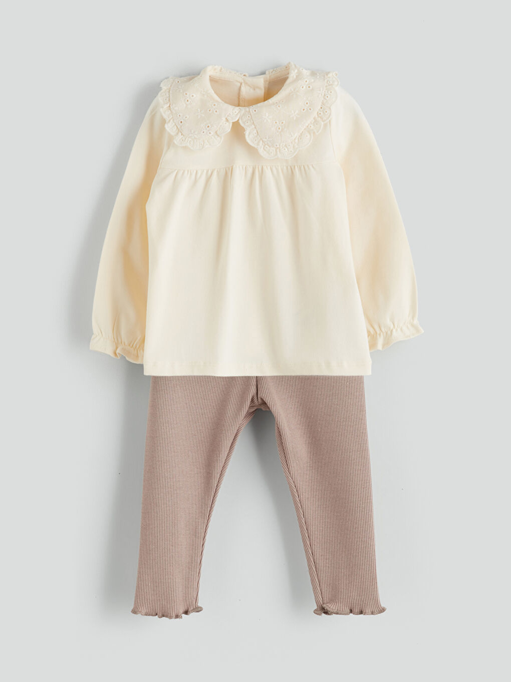Peter Pan Collar Baby Girls' Sweatshirt and Leggings 2 Pack