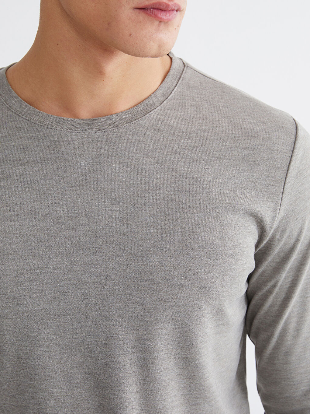 Crew Neck Long Sleeve Men's T-Shirt-2