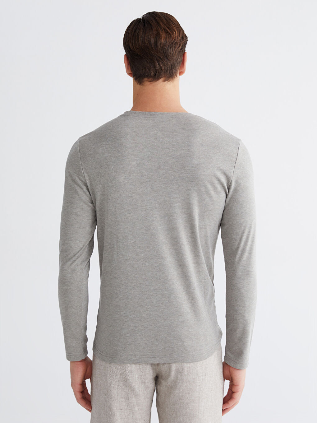 Crew Neck Long Sleeve Men's T-Shirt-3