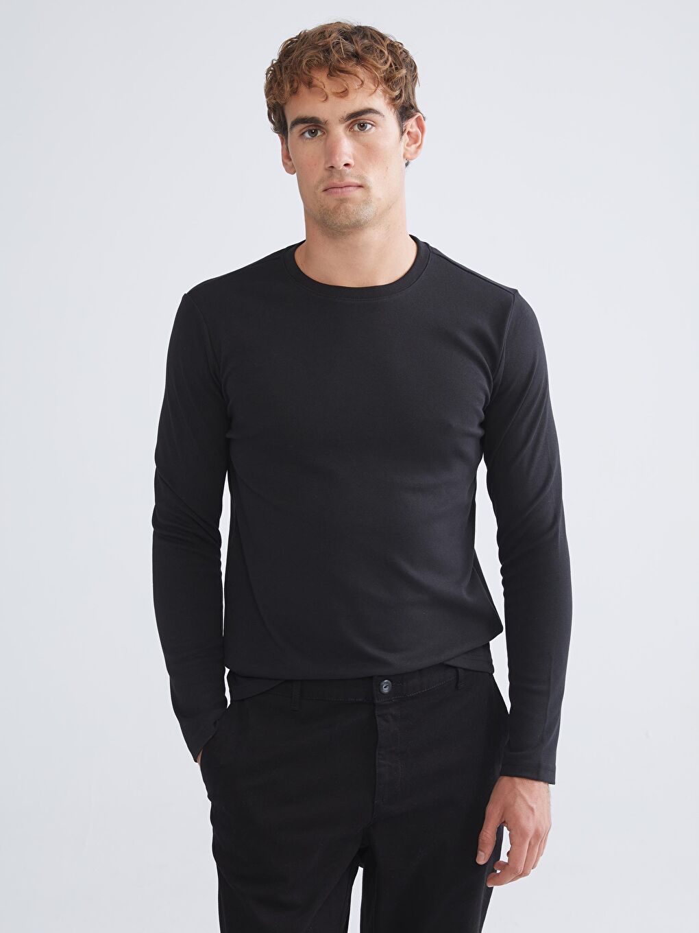 Crew Neck Long Sleeve Men's Sweatshirt-1